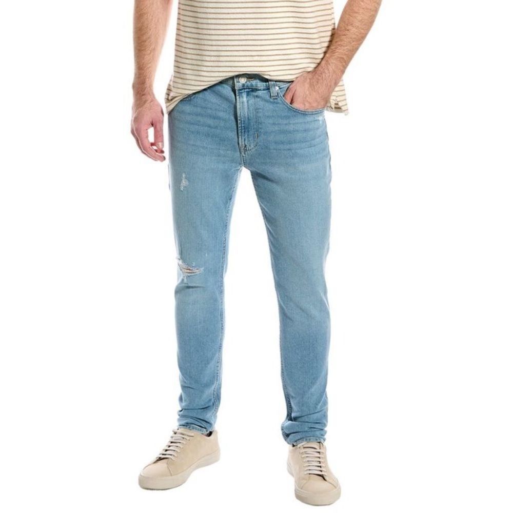 NWT HUDSON Jeans Zack Skinny Jean S Twist Distressed Size 40 X 34.5